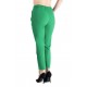 Pantaloni Dama Antonia Din Bumbac Racoros De Vara Cu Siret In Talie,Verde Crud